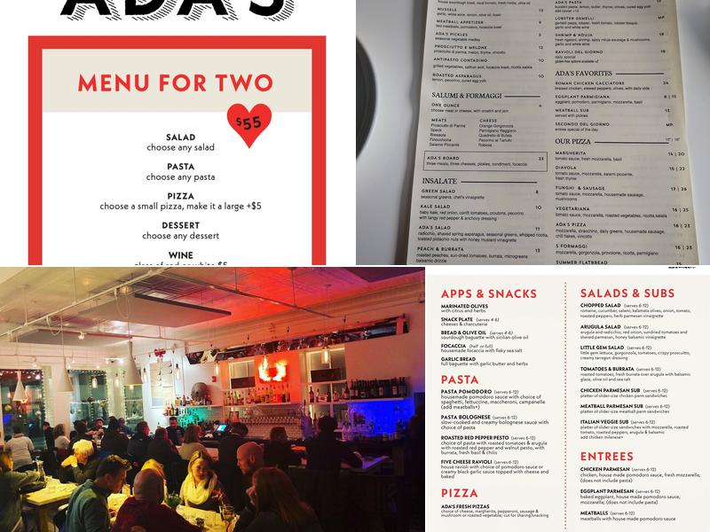 Ada's Kitchen Menu