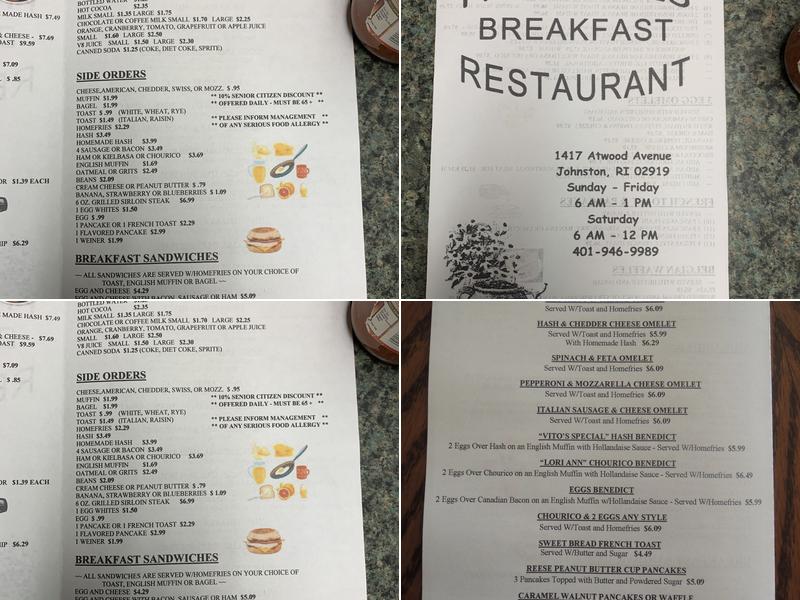 Homefries Breakfast Restaurant Menu