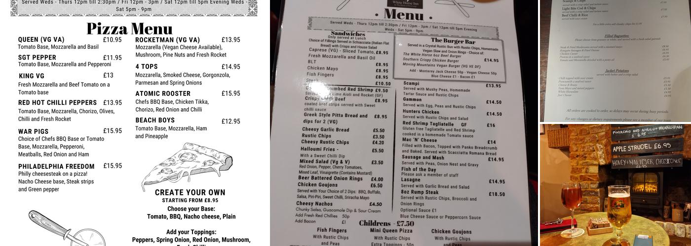 The White Horse Inn Menu