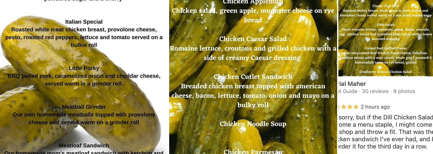 Pickles-A Deli Menu