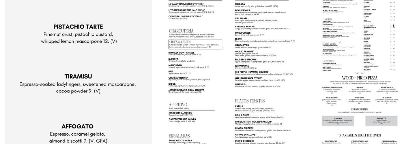 Besos Tapas & Wine Bar Menu