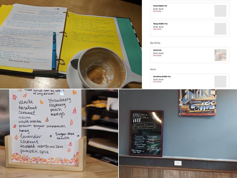 Empire Tea & Coffee - Broadway Menu