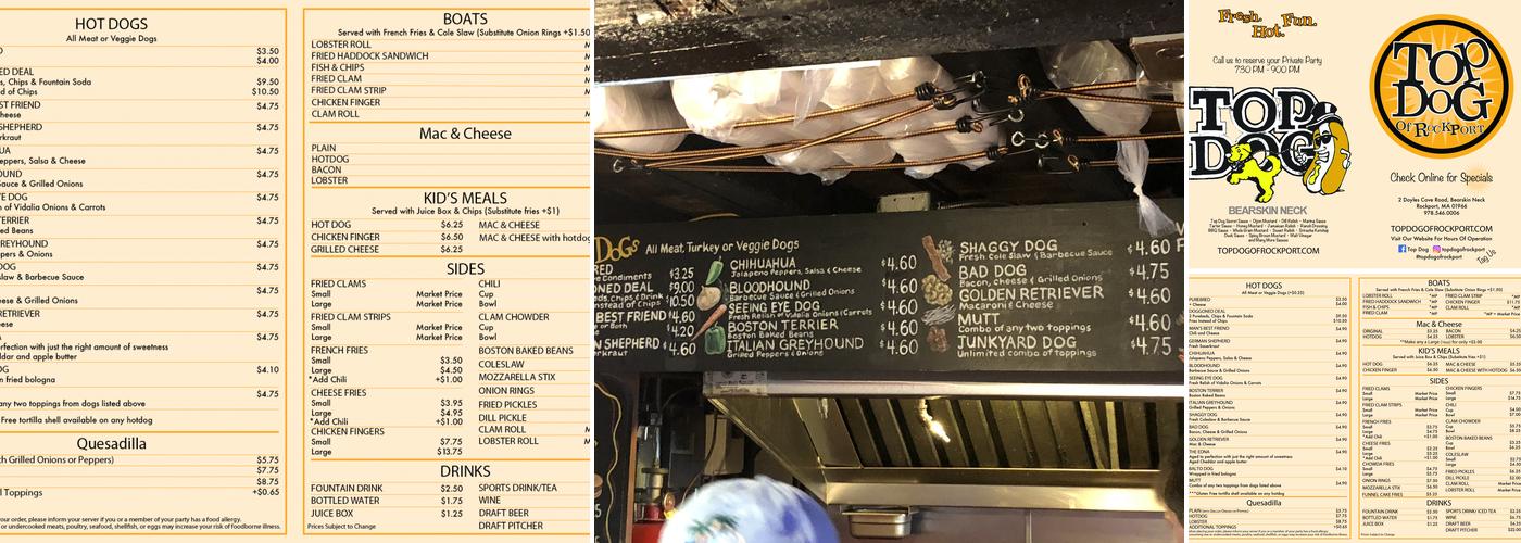 Top Dog Menu