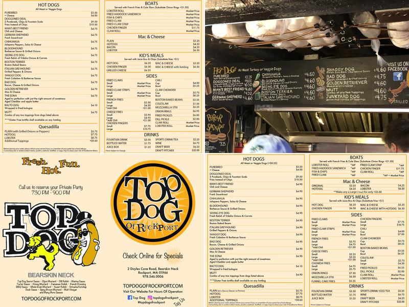 Top Dog Menu