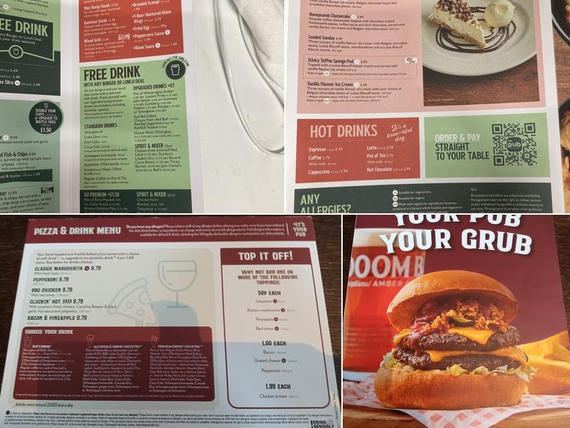 Ye Olde Griffin Menu