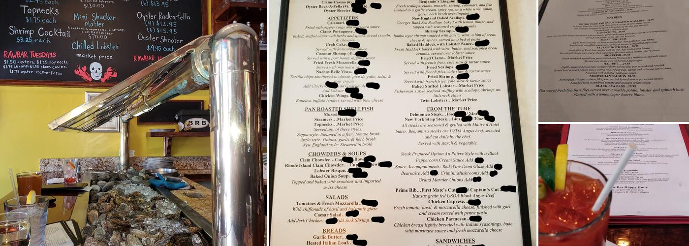 Benjamin's Menu