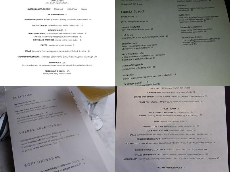 Bywater Menu