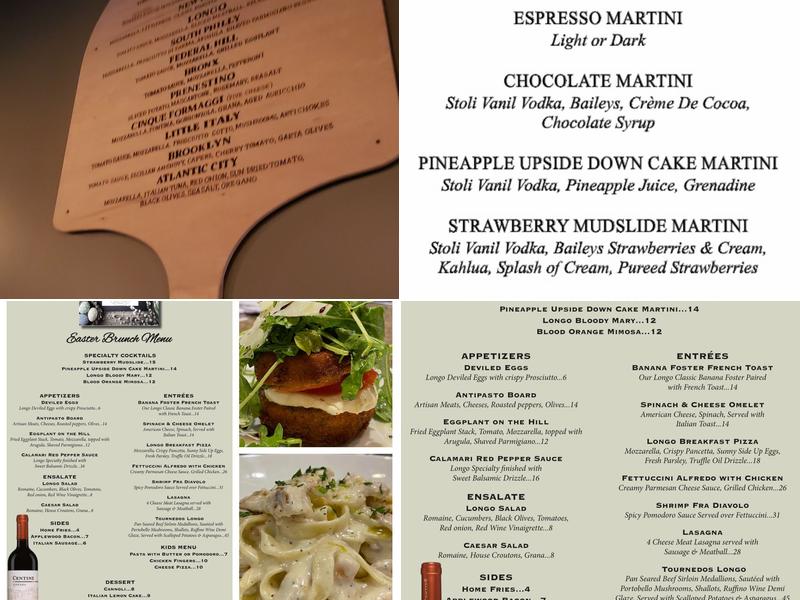 Longo Ristorante Menu