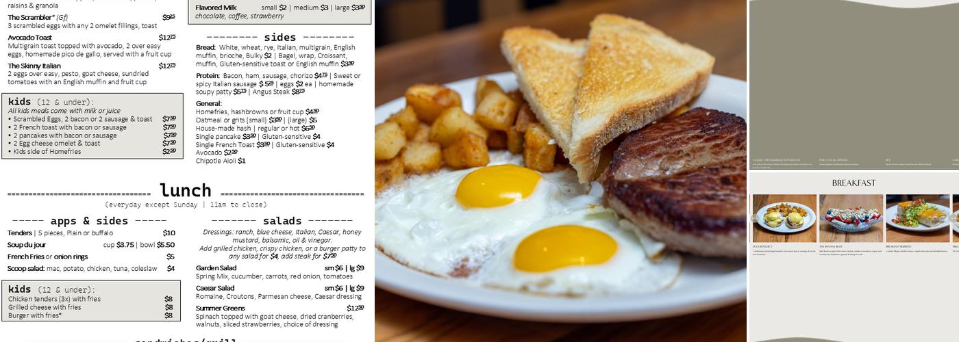 The Pantry Menu