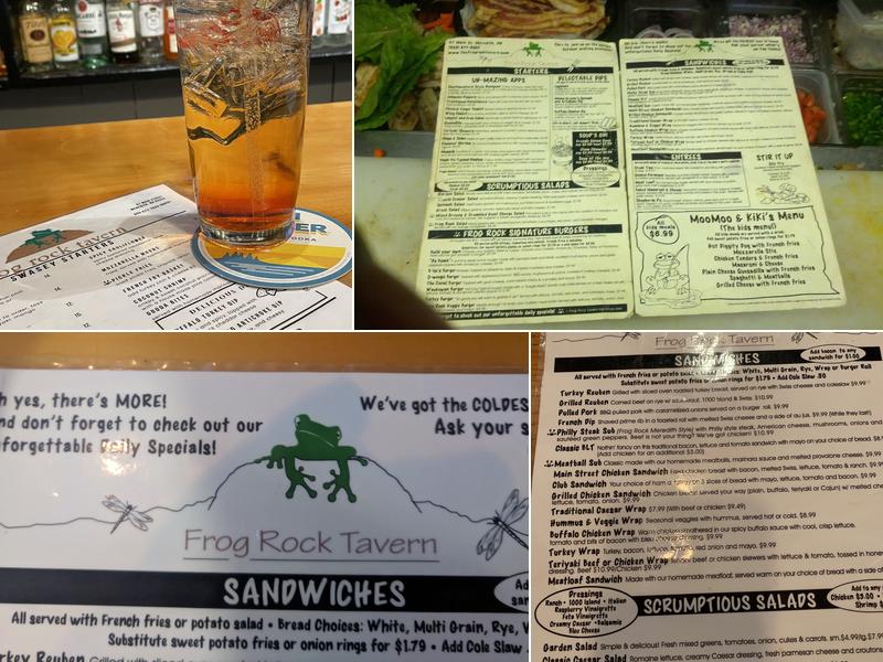 Frog Rock Tavern Menu