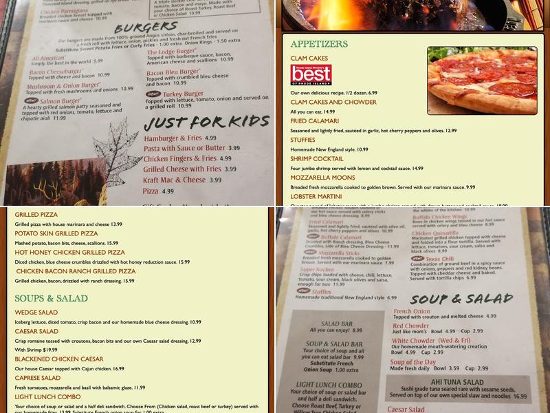 The Lodge Pub & Eatery Menu