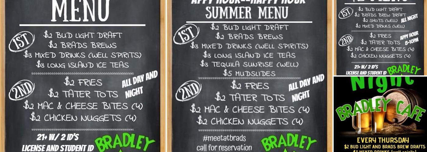 Bradley Cafe Menu