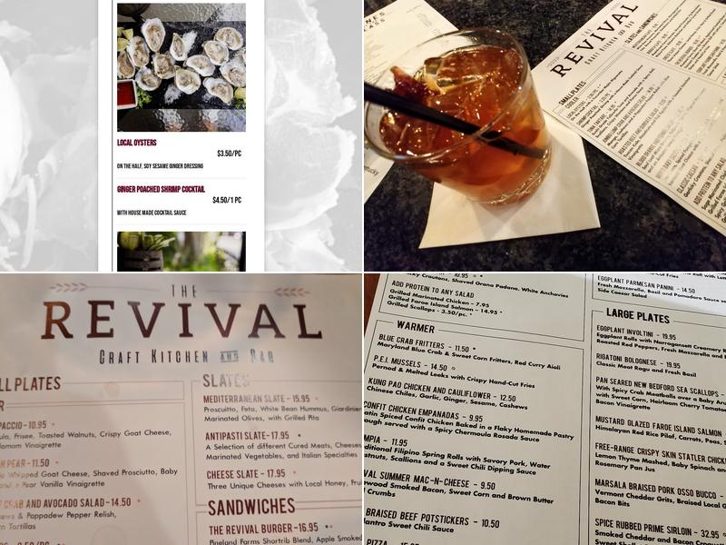 The Revival Craft Kitchen and Bar Menu