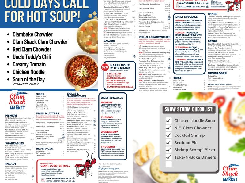 Blount Clam Shack & Market Menu