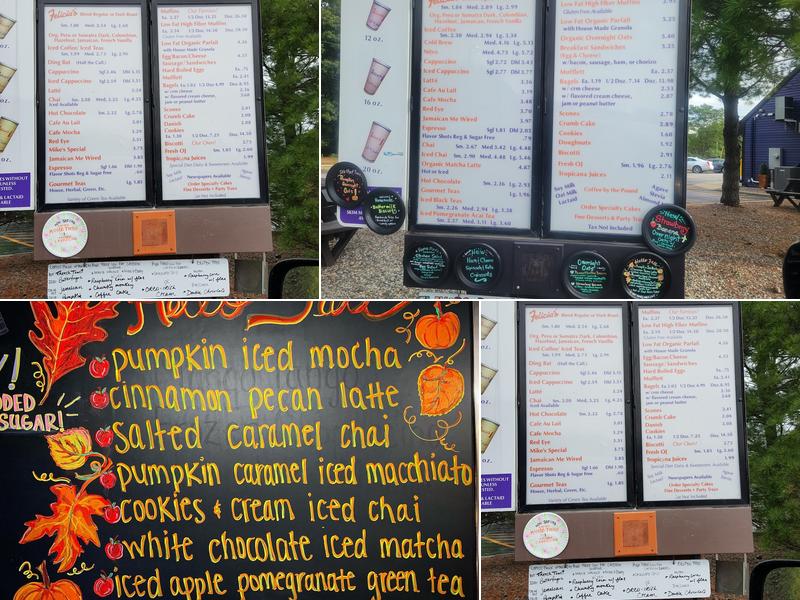 Felicia's Coffee Menu