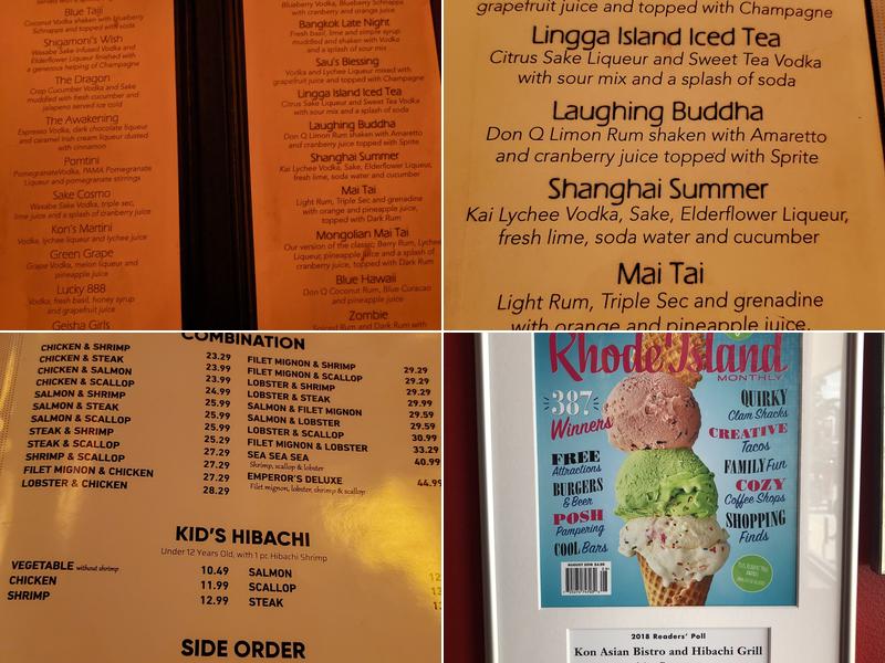 Kon Asian Bistro & Hibachi Grill Menu