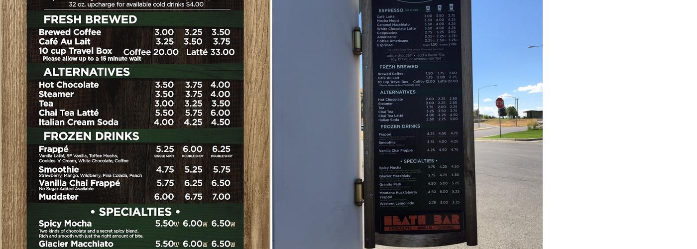 Mountain Mudd Espresso Menu