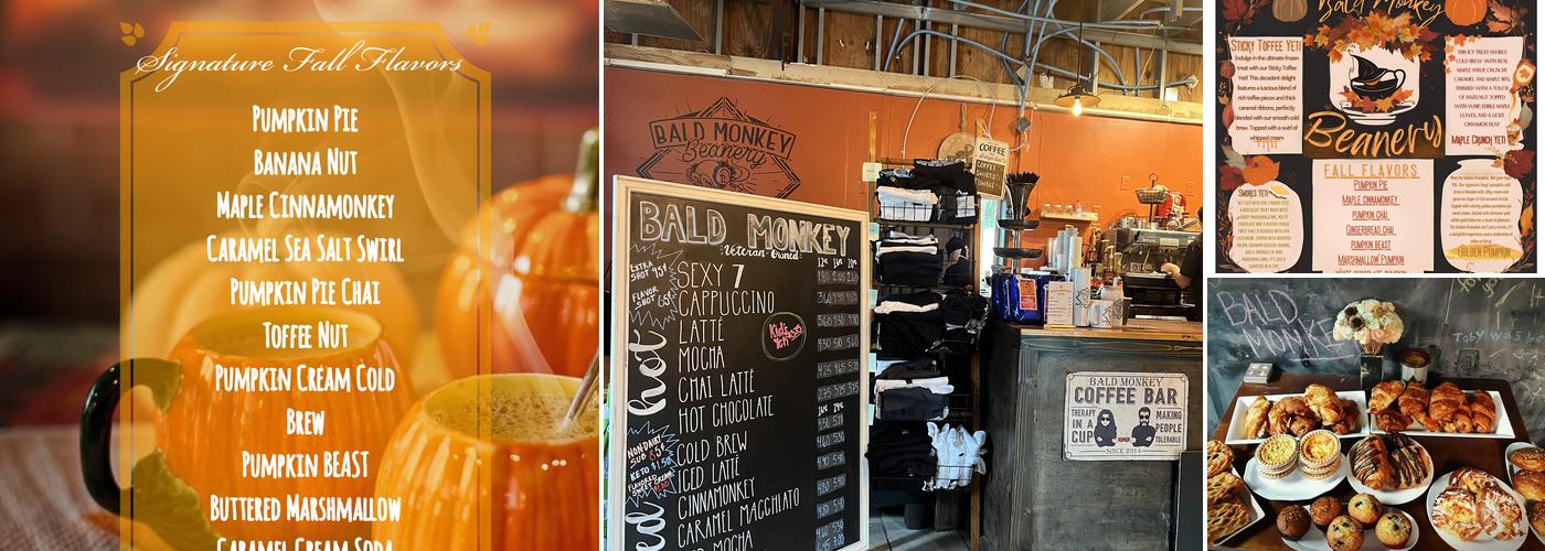 Bald Monkey Beanery Menu