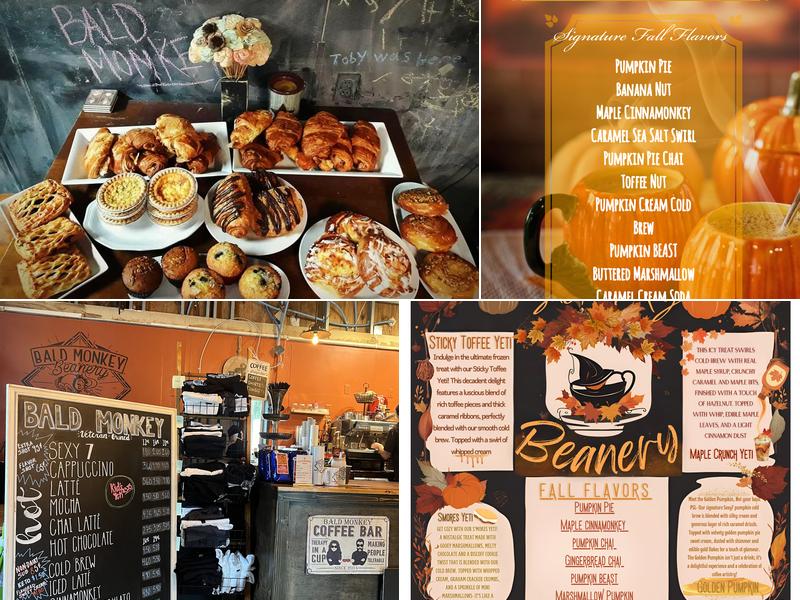 Bald Monkey Beanery Menu