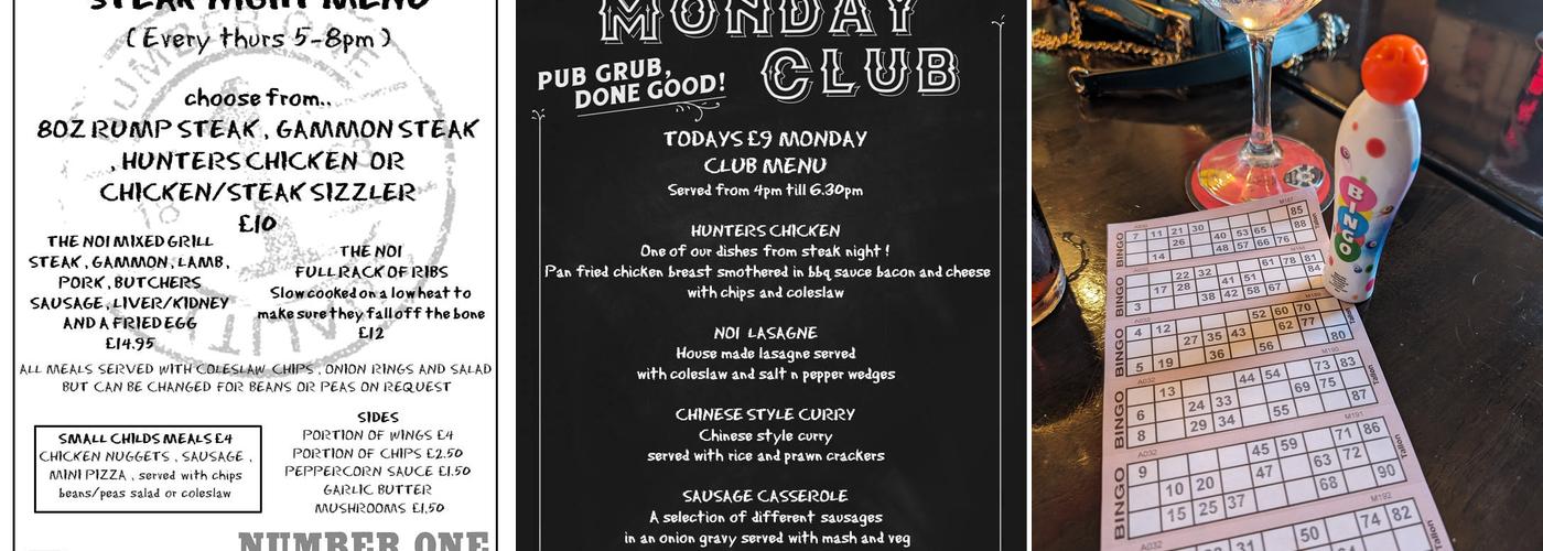 No.1 Pub Menu
