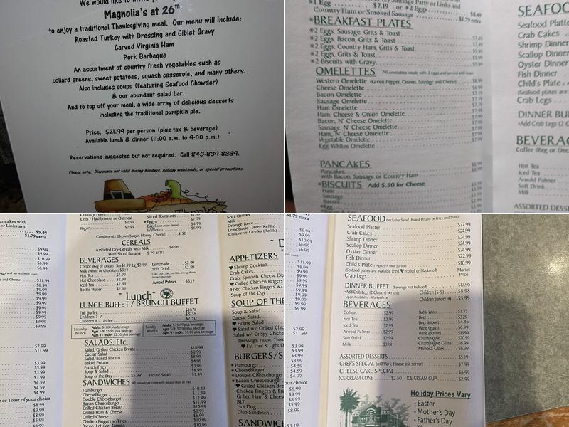 Magnolias At 26th Menu