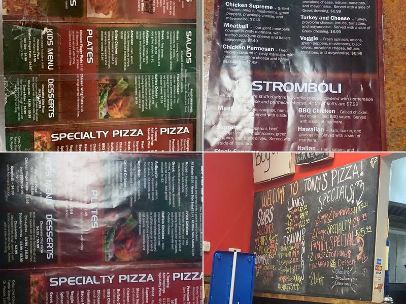 Tony's Pizza & Subs Menu