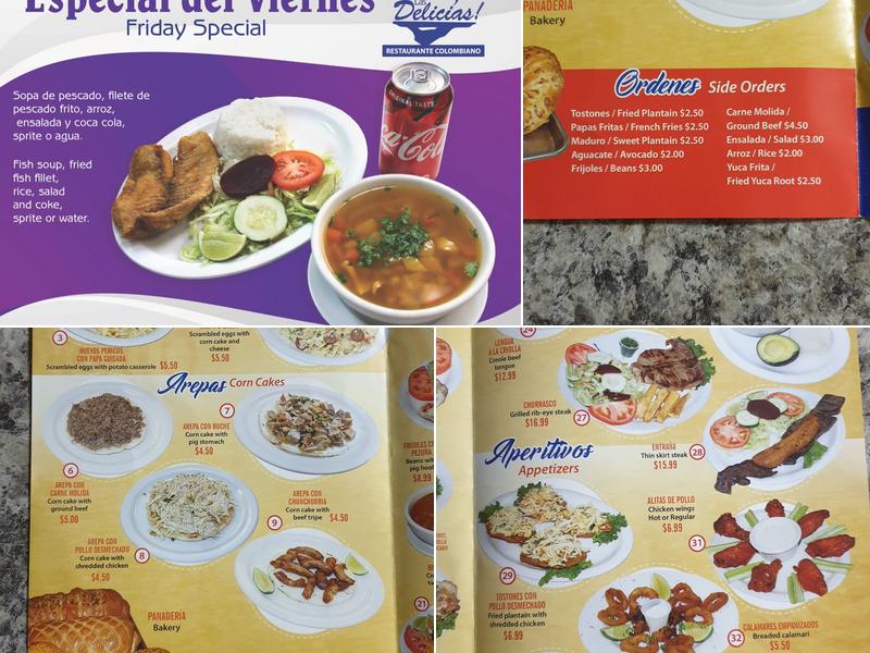 Las Delicias LLC. Menu