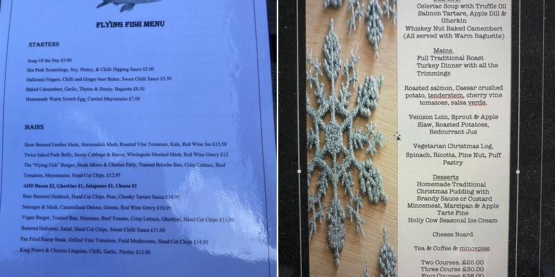 Flying Fish Menu