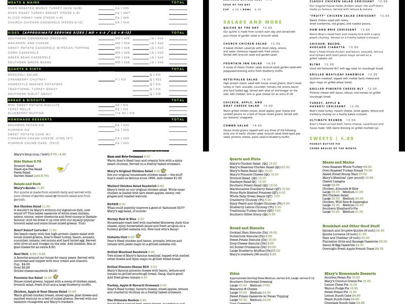 The Lunchbox - Simpsonville Menu