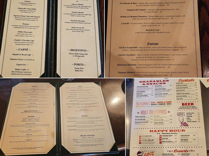 Fratello's Italian Tavern Menu