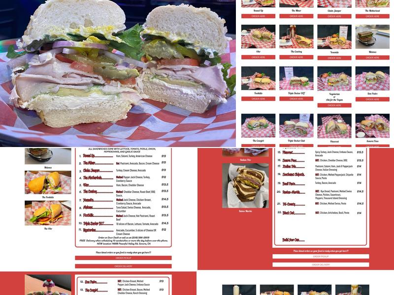 The Sonora Creamery Menu