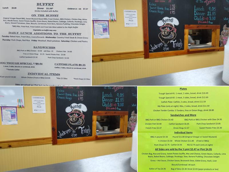 Big D's BBQ Trough Menu