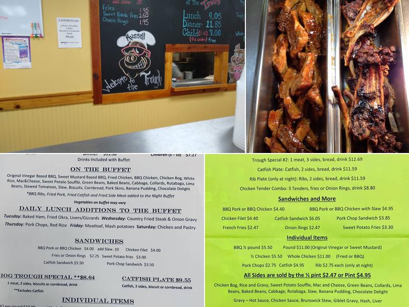 Big D's BBQ Trough Menu