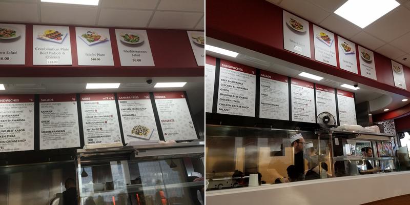 Sahara Express Menu