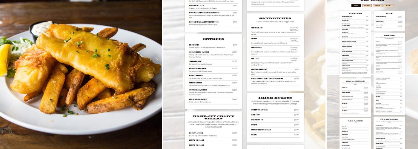 Hooleys Public House Menu