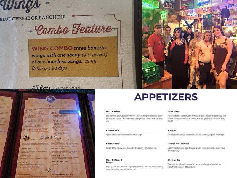 D's Wings Menu