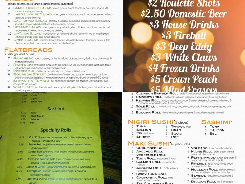 356 Sushi Menu