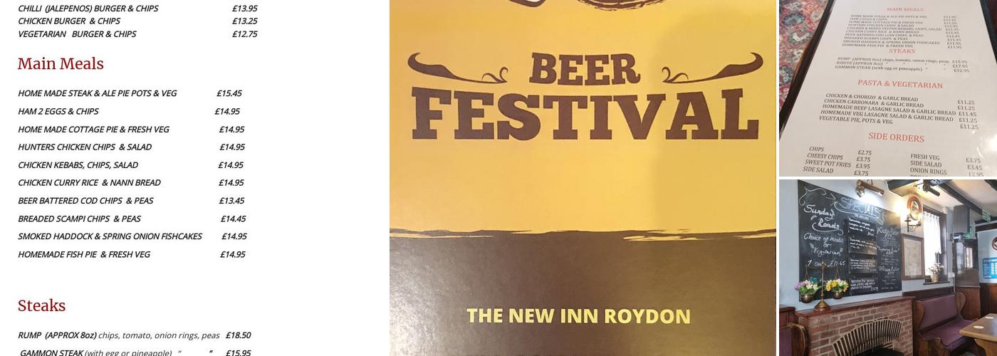 The New Inn Menu