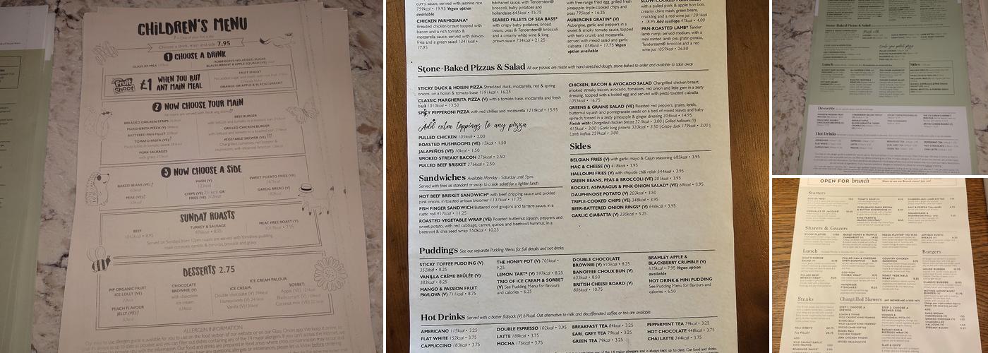 The Fish And Eels Menu