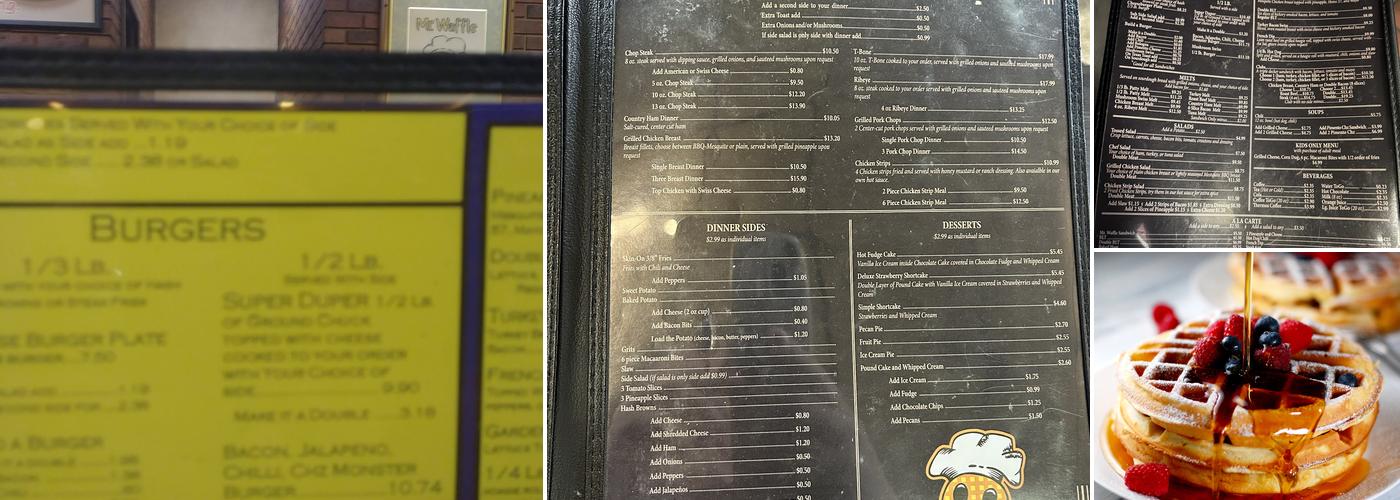 Mr. Waffle Menu