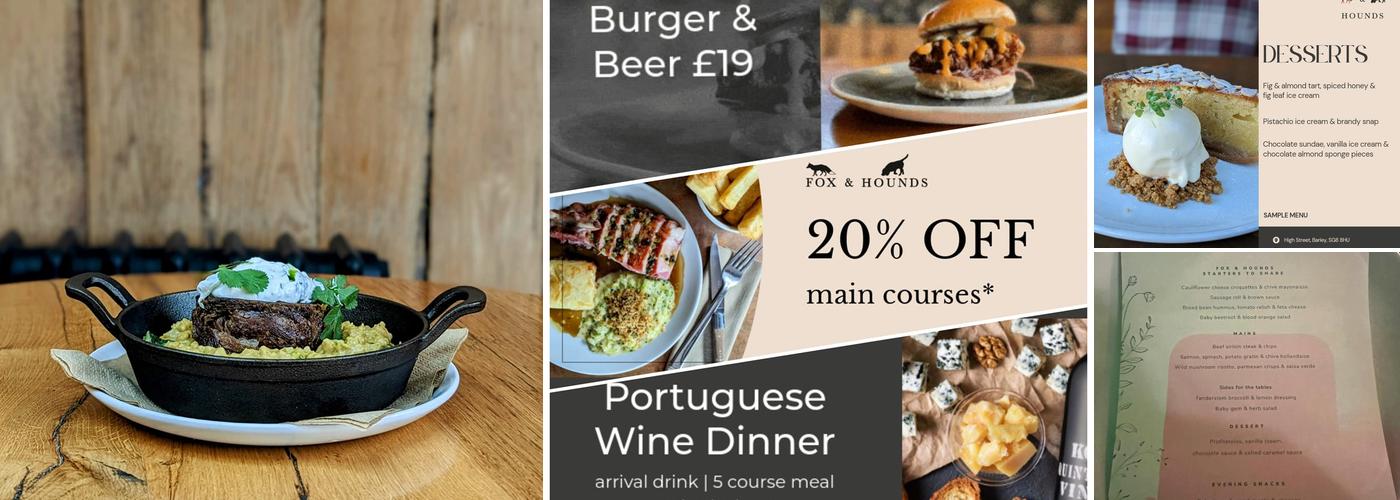 Fox & Hounds Menu