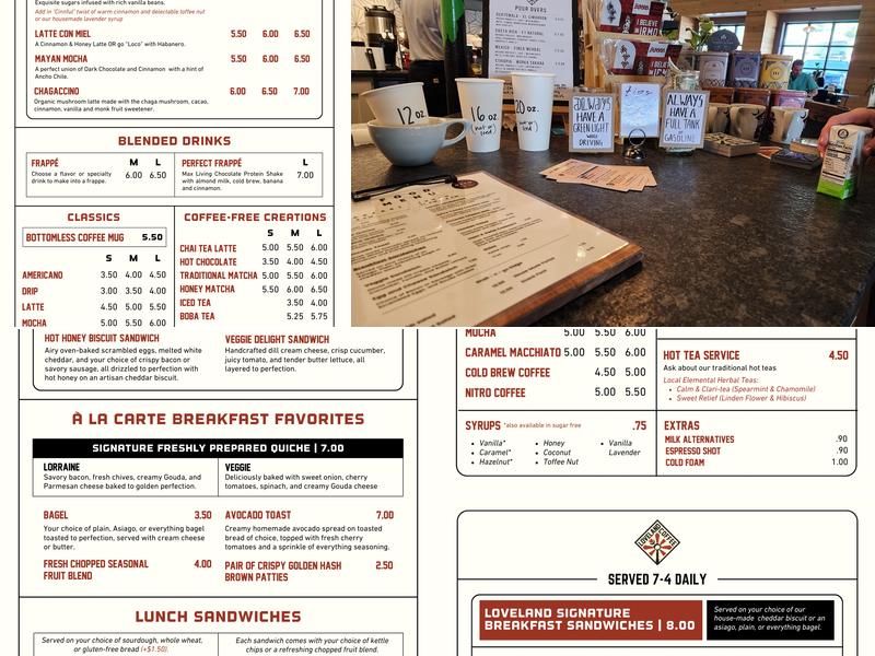 Loveland Coffee Menu