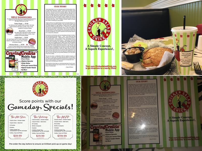 Chicken Salad Chick Menu