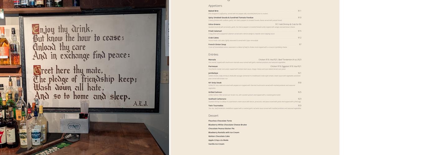 Seven Stone steps Menu