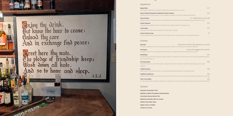 Seven Stone steps Menu