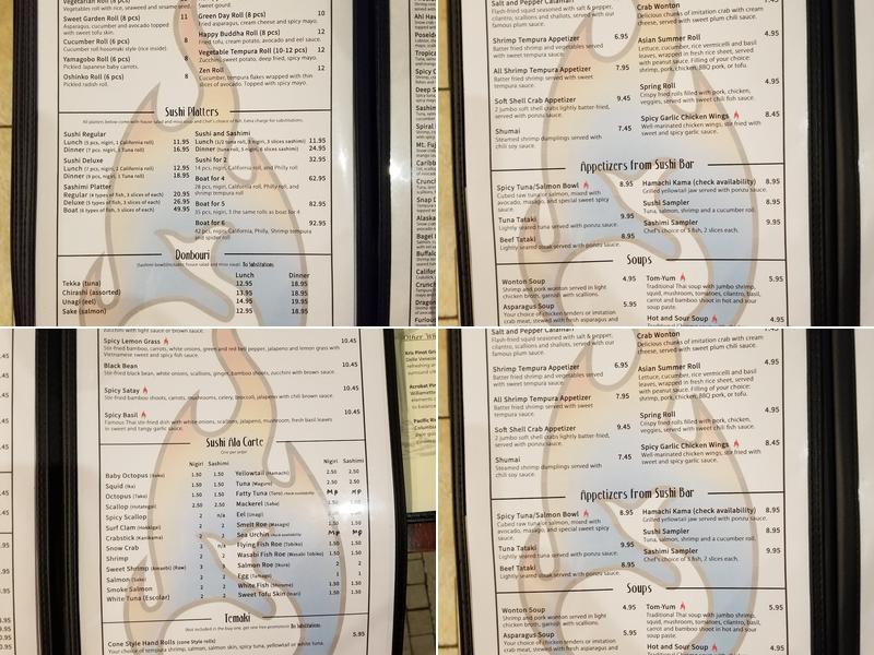 Akahana Asian Bistro Bar & Sushi Menu