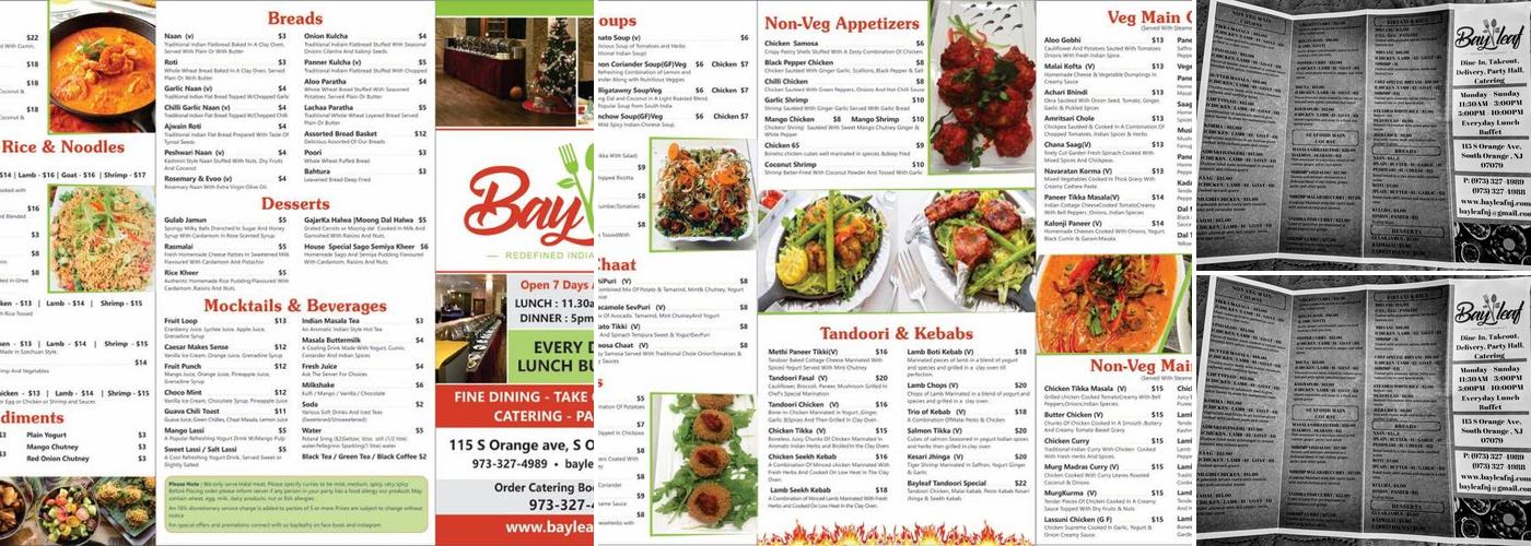 BayLeaf Redefined Indian Cuisine Menu