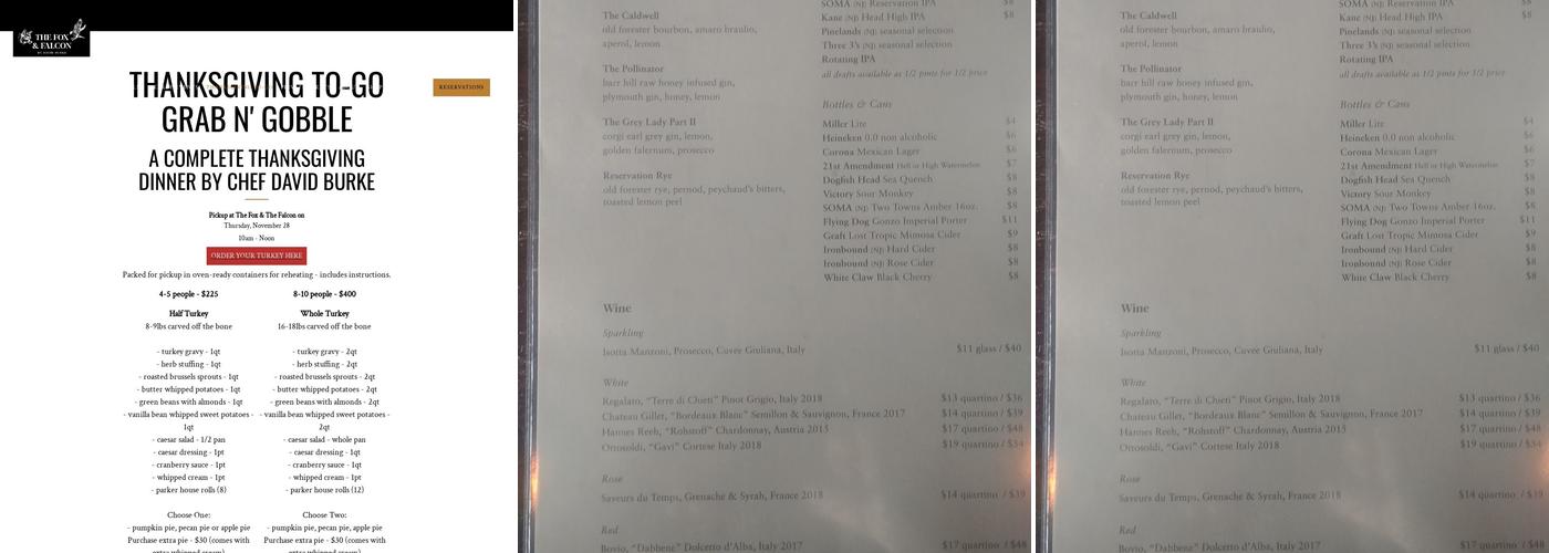 The Snug Menu