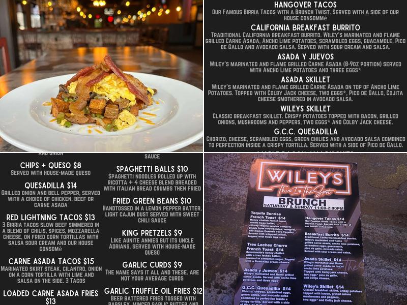Wileys Bar Menu