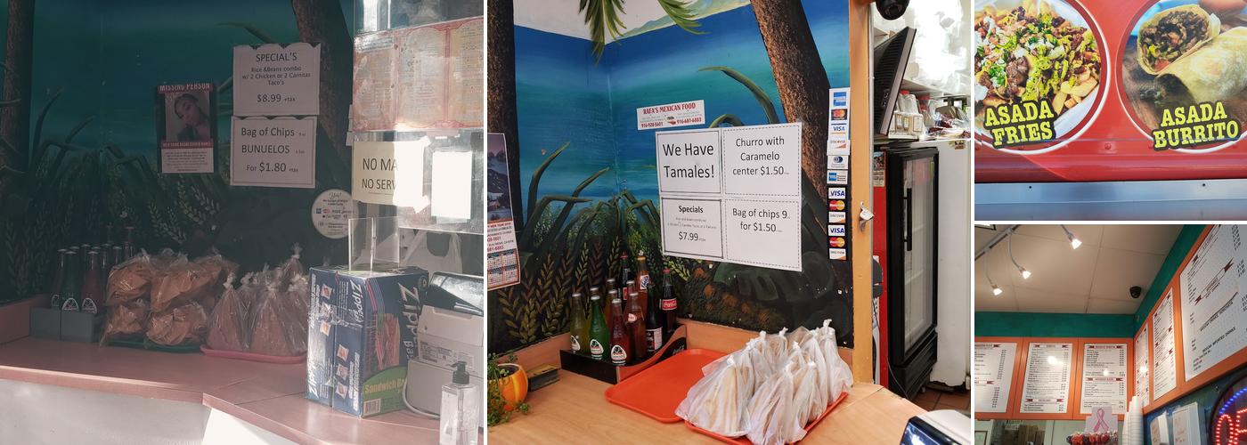 Rafa´s Mexican Food Menu